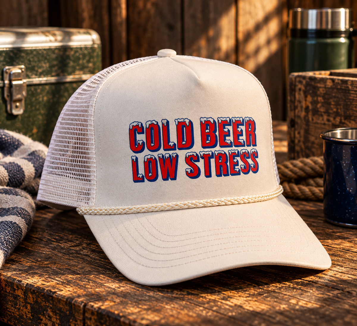 Cheap Therapy Trucker - White Cobra Trucker Hat